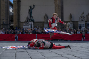Bandierai degli Uffizi Flagshow Flag throwers salto del fiocco trofeo Marzocco - Maurizio Rufino ph ©