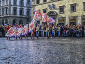 Bandierai degli Uffizi Flagshow flag throwers Florence
