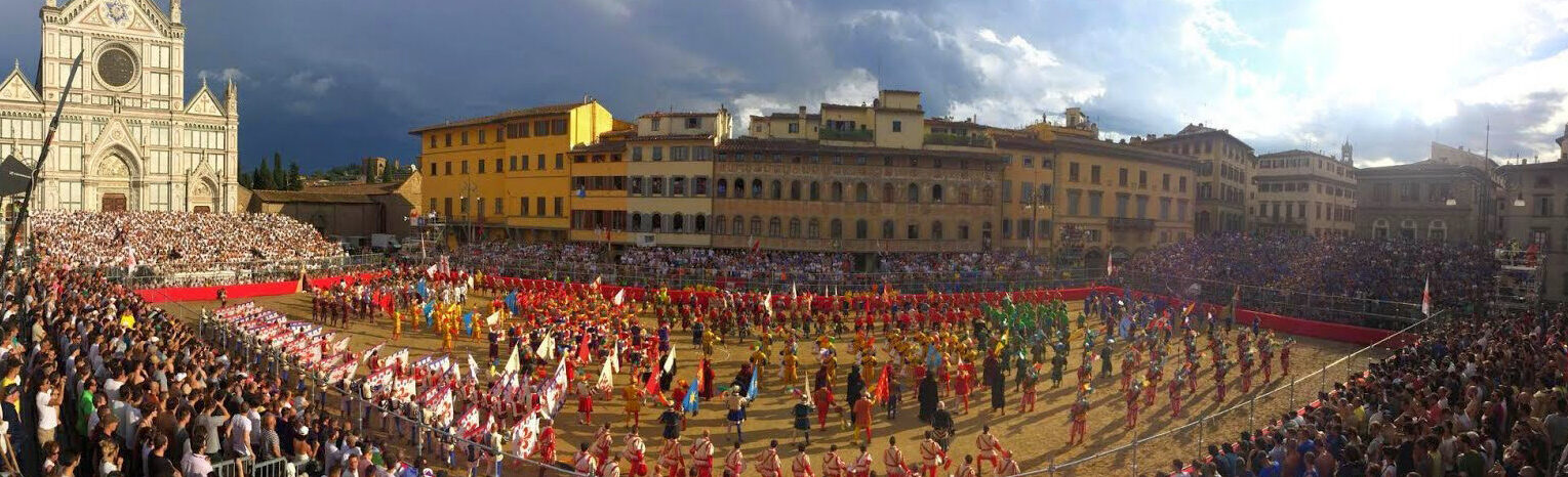 Corteo Storico della Repubblica Fiorentina durante le celebrazioni del Calcio Storico
